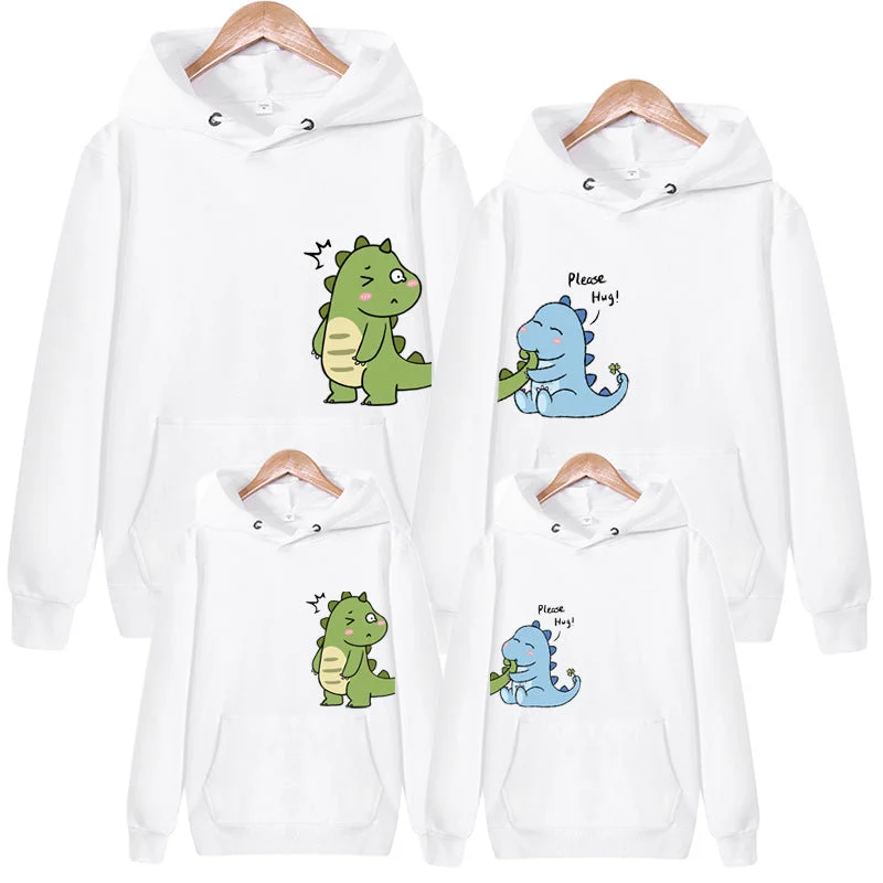 Family Matching Dragon Hug Sweater Knit Fabric Woven Fabric Fleece Fabric