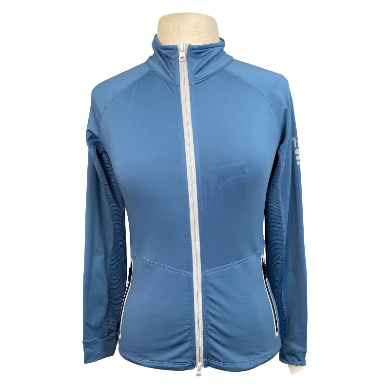Horze 'Vera' Sweat Jacket in Coronet Blue - Women's 8 (Medium) Snapped Jacket Toggled Jacket Drawstring Jacket Horze 'Vera' Sweat Jacket in Coronet Blue - Women's 8 (Medium) Snapped Jacket Toggled Jacket Drawstring Jacket