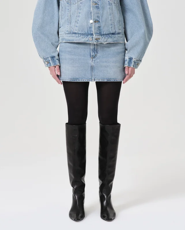 ALEK MINI SKIRT / FORCE a-line skirt cut