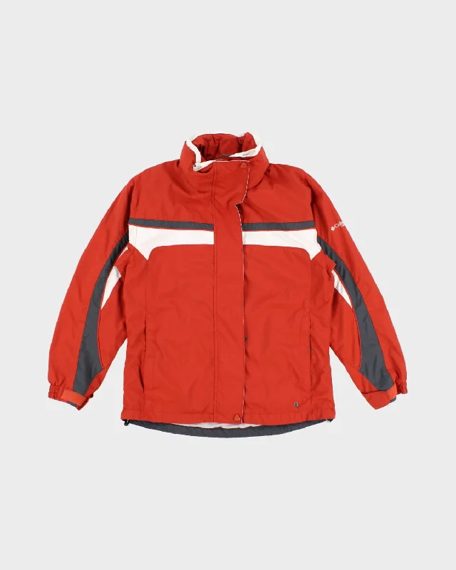 Columbia Orange Rain Jacket - L Rayon Fabric Velvet Fabric Corduroy Fabric