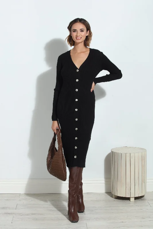Knit Sweater Dress -Tarte Collections-FINAL SALE Collared Crew Neck Turtle Neck