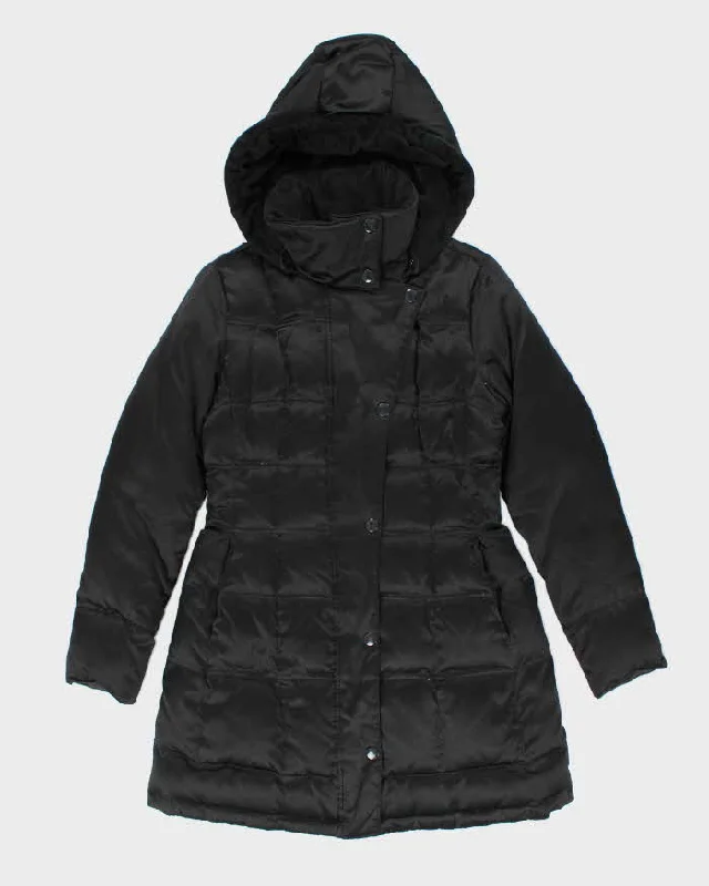 Vintage Y2k 00s DKNY Black Down Hooded Puffer Jacket - XS Cotton Fabric Linen Fabric Terry Fabric Vintage Y2k 00s DKNY Black Down Hooded Puffer Jacket - XS Cotton Fabric Linen Fabric Terry Fabric