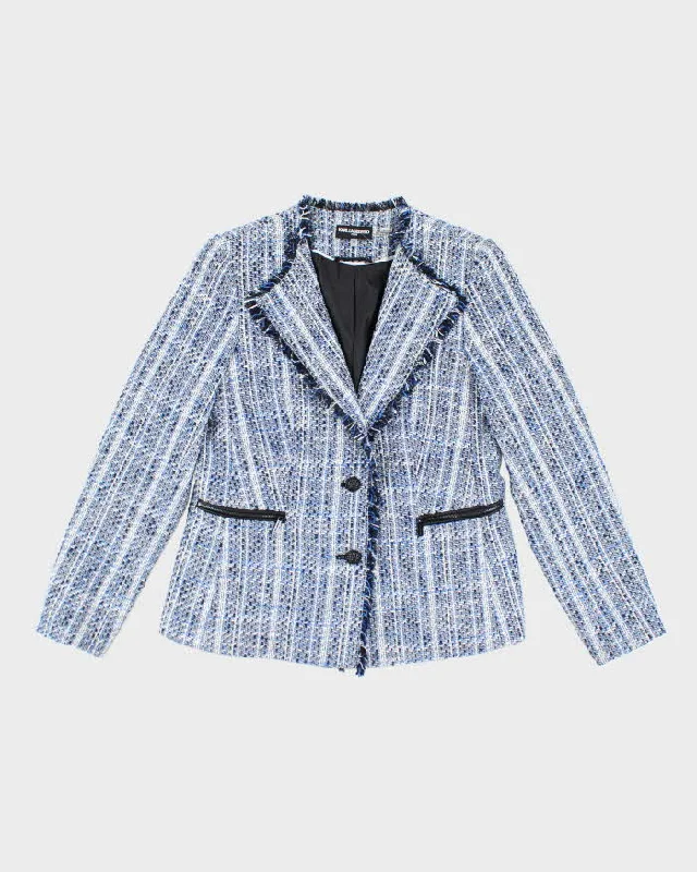 Vintage Y2k 00s Karl Largerfeld Jacket - L Plaid Jacket Tartan Jacket Houndstooth Jacket