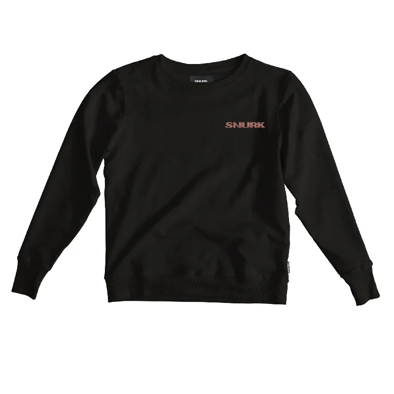 SNURK Uni Black Sweater Women Velvet Chenille Corduroy