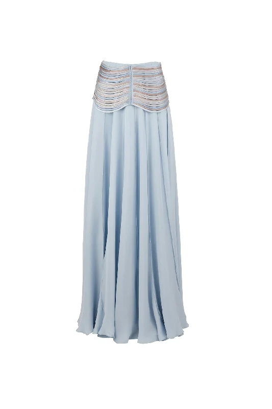 Altan Jotas Silk Skirt ruffled skirt detail