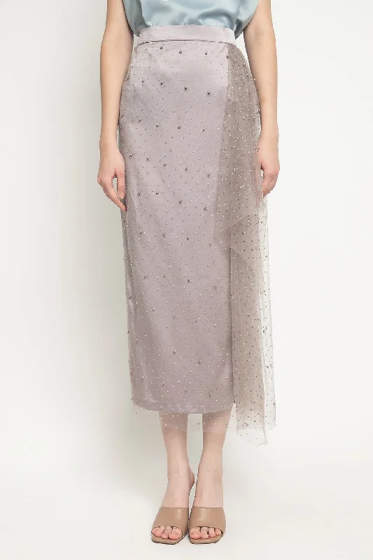 Pearly Skirt in Purple cashmere skirt soft