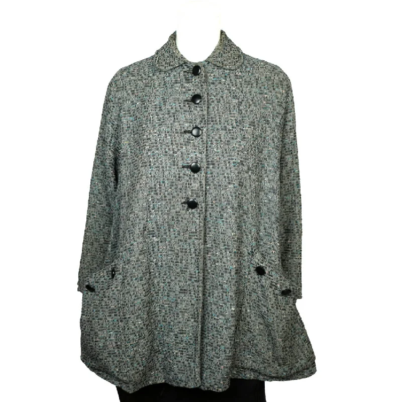 Vintage 1950s Swing Jacket Flecked Grey with Belt Size L Bomber Jacket Anorak Windbreaker Vintage 1950s Swing Jacket Flecked Grey with Belt Size L Bomber Jacket Anorak Windbreaker