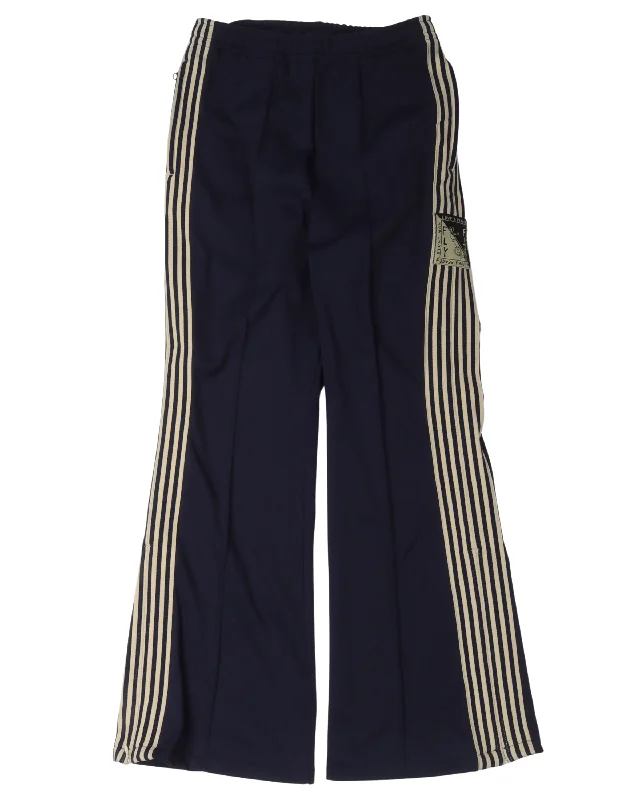 Flared Striped Jersey Track Pants Classic Bootcut Trousers