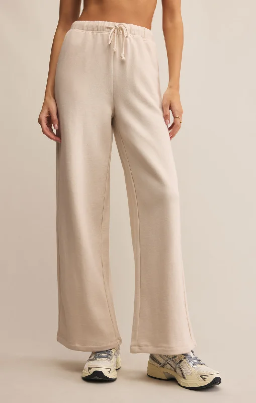 Z-Supply Hunter Knit Pant - CRYSTAL Comfortable Wide-Leg Pants