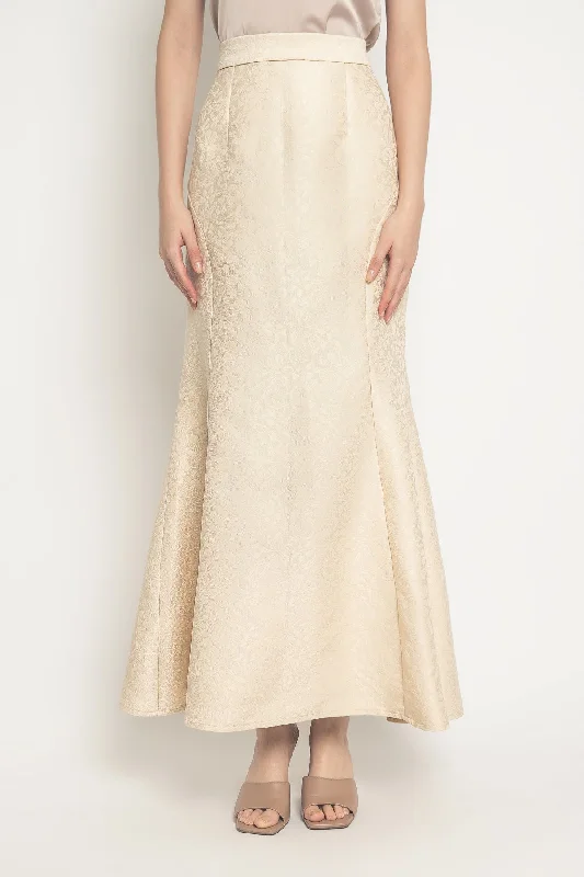 Mona Skirt in Cream denim skirt stylish