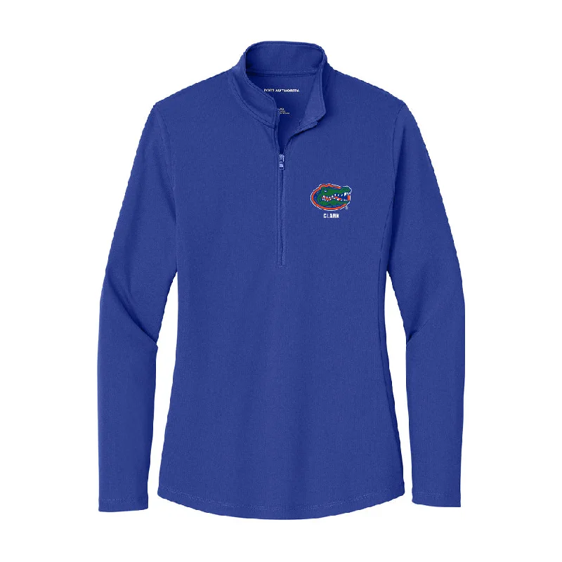 Florida - NCAA Women's Gymnastics : Taylor Clark - Women's Lightweight Quarter Zip Jacket Nylon Fabric Polyester Fabric Spandex Fabric Florida - NCAA Women's Gymnastics : Taylor Clark - Women's Lightweight Quarter Zip Jacket Nylon Fabric Polyester Fabric Spandex Fabric