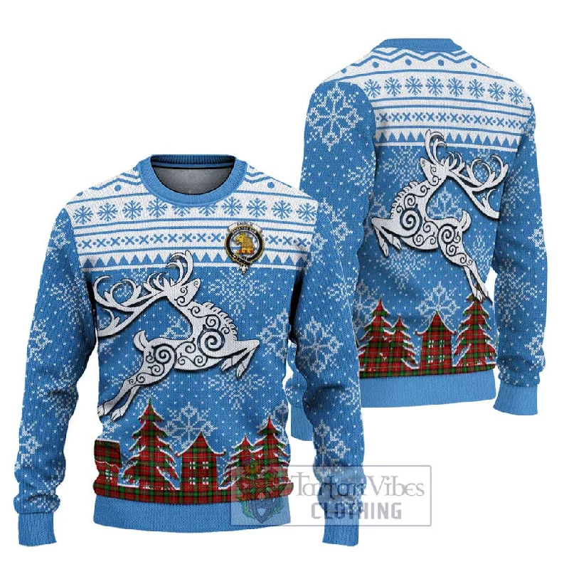 Fairlie Clan Christmas Ugly Sweater Celtic Reindeer Style Beaded Sweater Sequined Faux Fur Fairlie Clan Christmas Ugly Sweater Celtic Reindeer Style Beaded Sweater Sequined Faux Fur