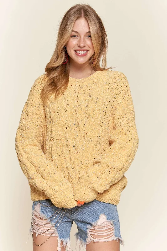 Certain Comforts Cable Knit Sweater- 2 Colors! Soft Cozy Warm