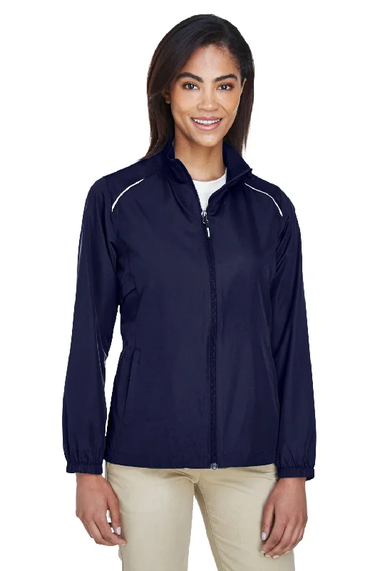 Core 365 Womens Motivate Water Resistant Full Zip Jacket - Classic Navy Blue Wool Fabric Cashmere Fabric Tweed Fabric Core 365 Womens Motivate Water Resistant Full Zip Jacket - Classic Navy Blue Wool Fabric Cashmere Fabric Tweed Fabric