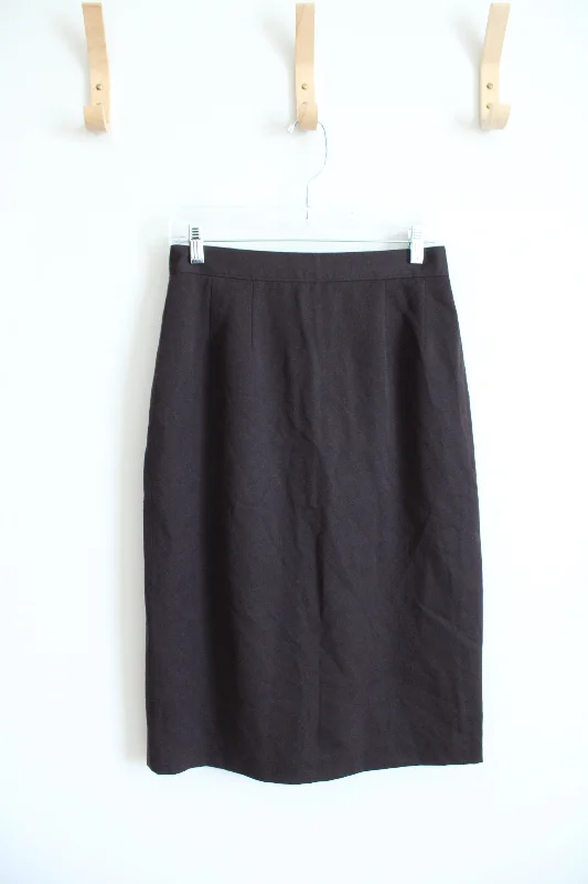 Lands' End Vintage Brown Skirt | 10 linen skirt natural
