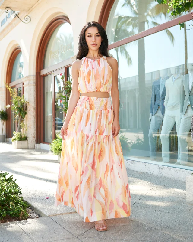 Amalfi Midi Skirt leather skirt sleek