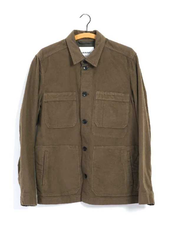 BERTRAM 28-22-9 | Refined Moleskin Work Jacket | Stone Jacket Blazer Coat
