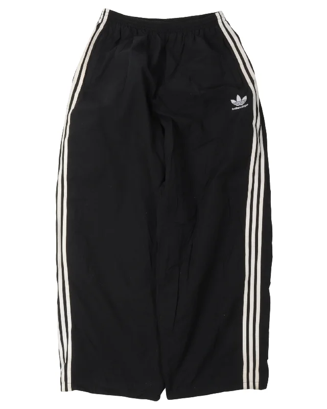 Adidas Wide-Leg Track Pants Elegant High-Waist Pants