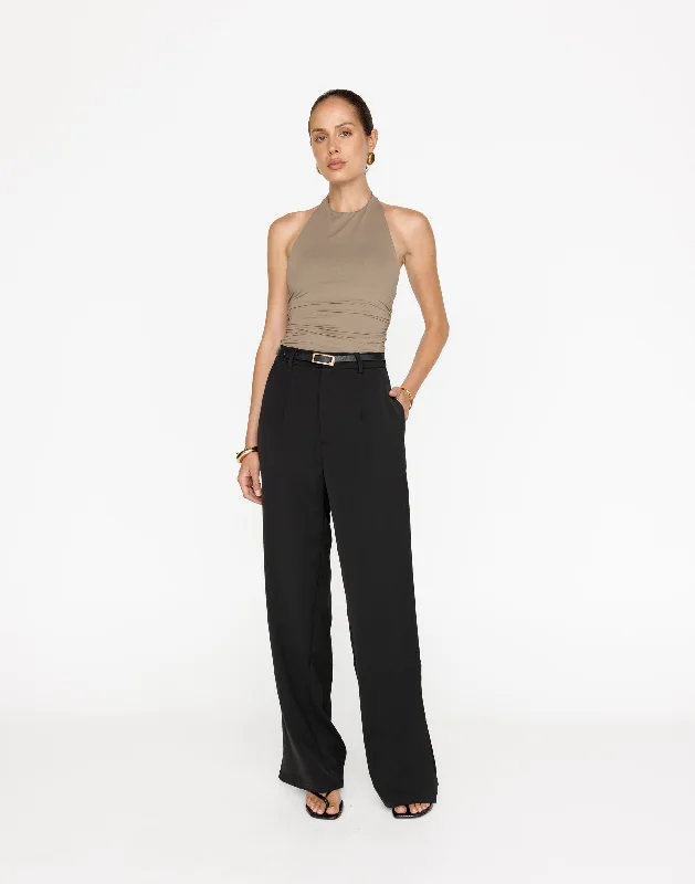 Sailing Away Pants (Black) Chic Checkered Pants
