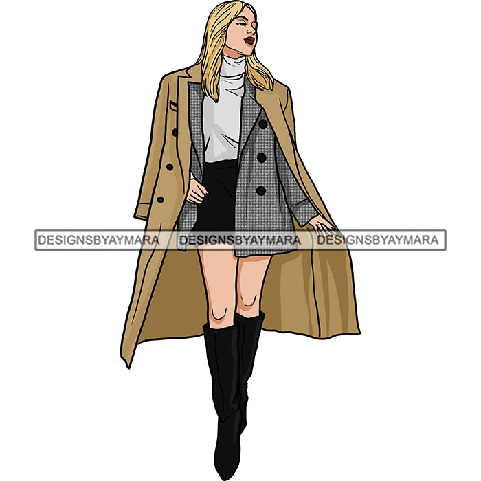 Winter Fall Fashion Woman Model Casual Clothing Outfit Cold Weather Jacket Coat Sweater Autumn SVG JPG PNG Clipart Cricut Silhouette Cut Cutting Terry Terry Cloth Terry Knit