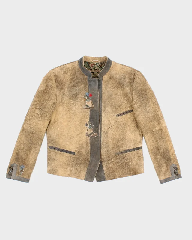 Vintage Darling Patch Embroidered Suede Jacket - L Striped Jacket Polka Dot Jacket Floral Jacket Vintage Darling Patch Embroidered Suede Jacket - L Striped Jacket Polka Dot Jacket Floral Jacket