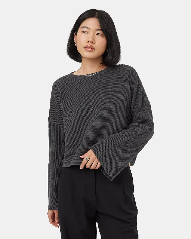 Highline Bell Sleeve Sweater Graphic Sweater Embroidered Appliqued