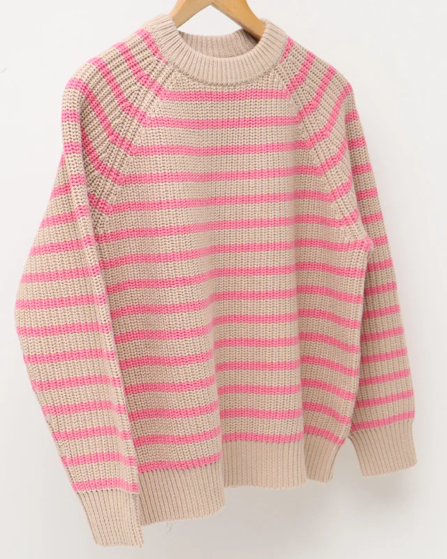 PHOEBE STRIPE SWEATER Transparent Opaque Sheer