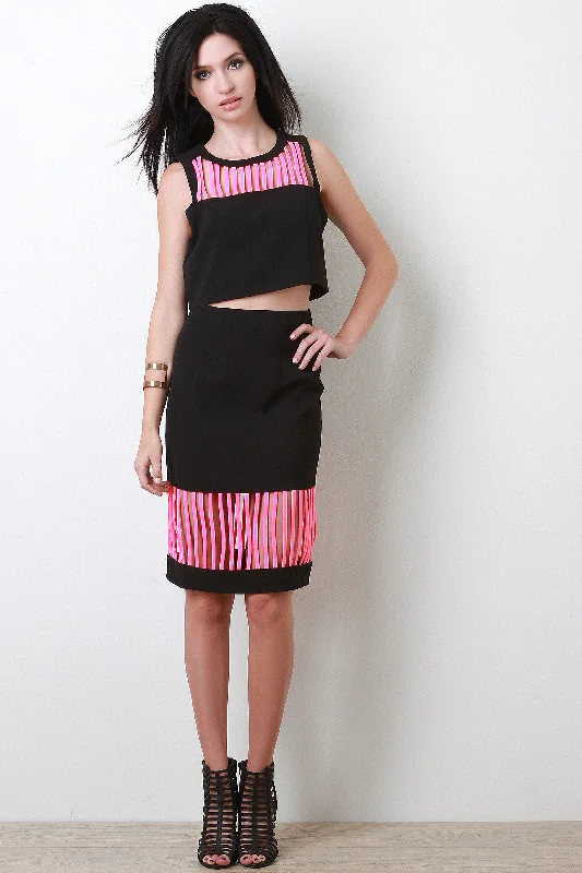 Strappy Cage Midi Skirt cashmere skirt fine