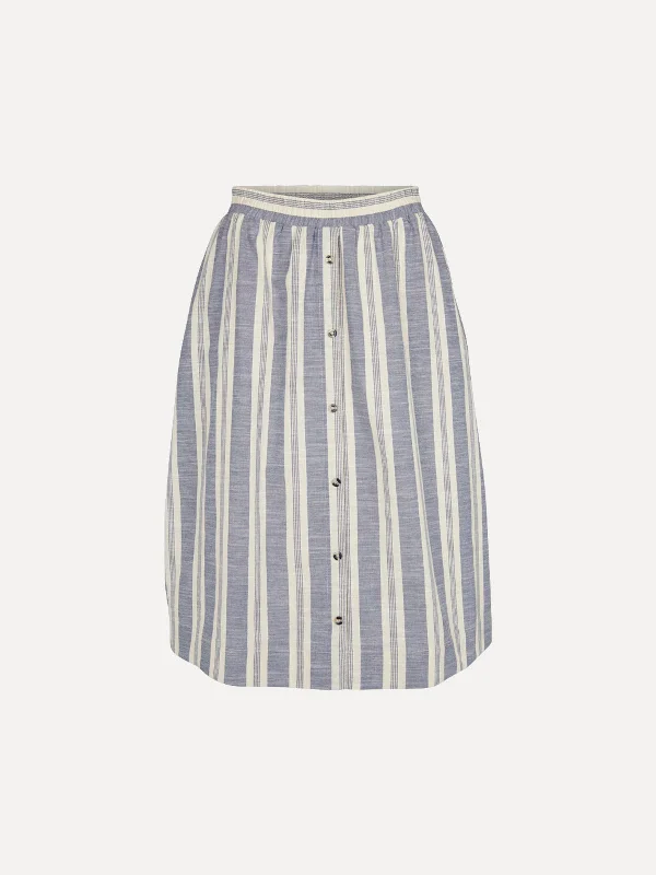 Evita Skirt - Navy silk skirt luxurious