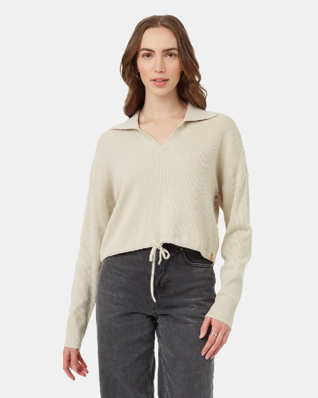 Highline Collared Cinch Waist Sweater Boxy Sweater Fitted Sweater A-Line