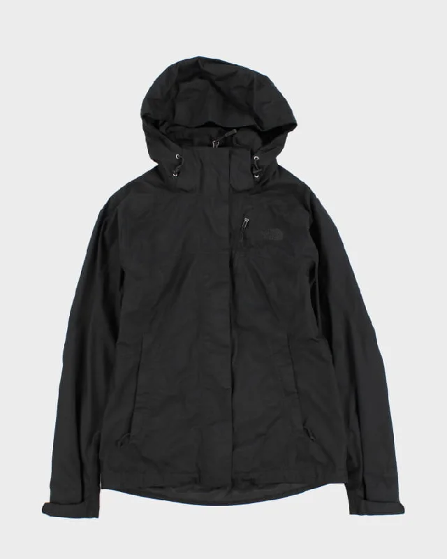The North Face Black Hooded Jacket - XS Satin Jacket Silk Jacket Chiffon Jacket