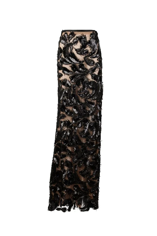 Ryn Maxi Black Skirt vintage skirt charm