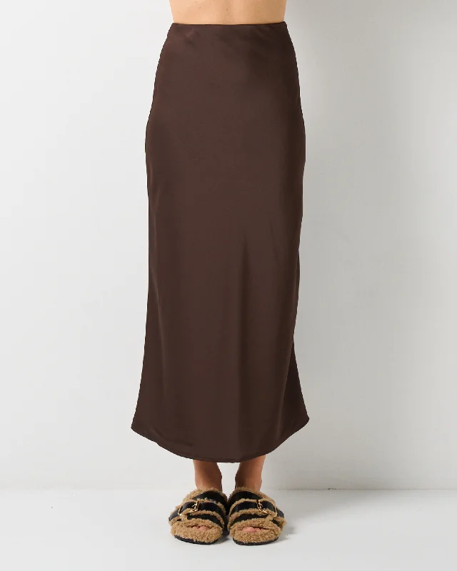 Stockholm Skirt - Chocolate denim skirt classic