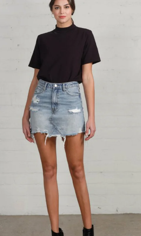 Insane Gene High Rise Waist Mini Skirt linen skirt natural