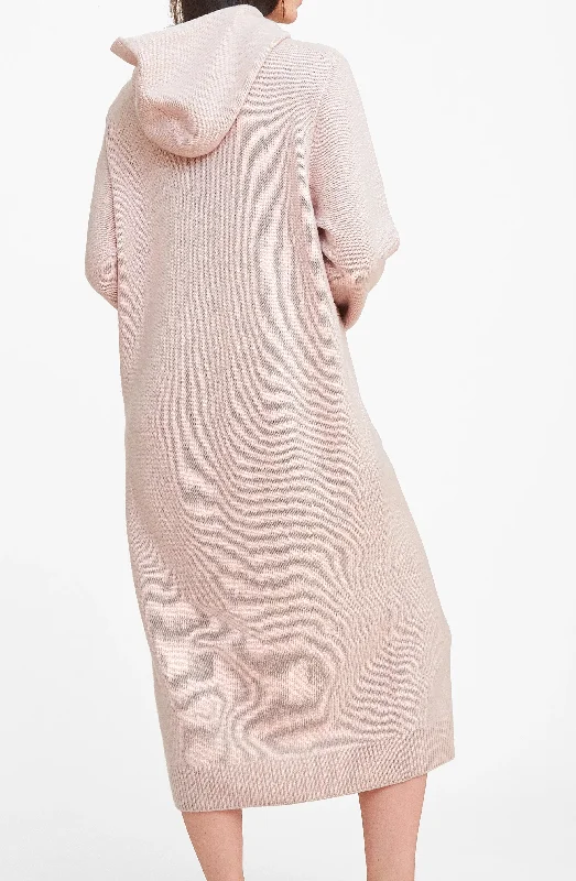 Hood Sweater Dress - Pink Long Sweater Short Sweater Cropped Sweater