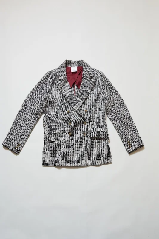 Glen Check Jacket (Blue) Cardigan Sweater Pullover