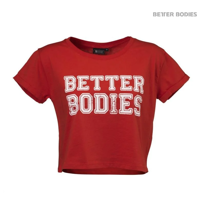 Better Bodies Cropped Tee - Tomato Red