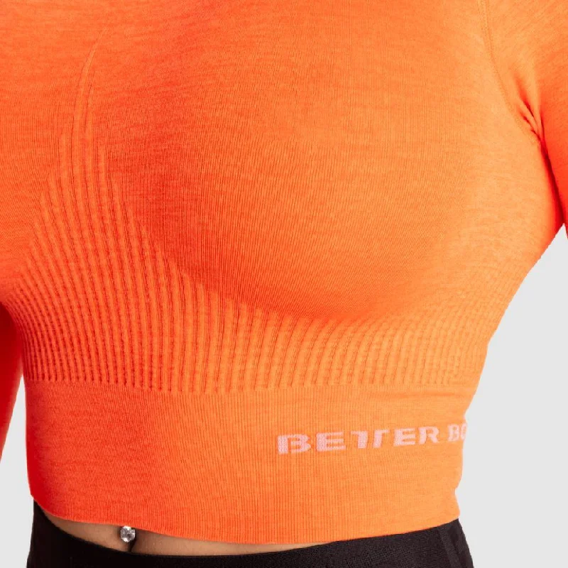 Better Bodies Rib Seamless Crop LS - Sunset Melange