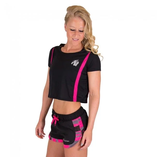 Gorilla Wear Columbia Crop Top - Black-Pink