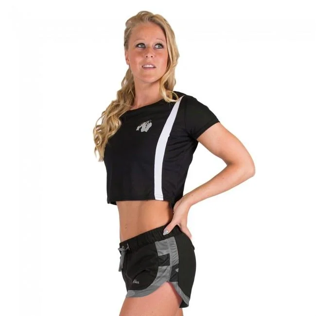 Gorilla Wear Columbia Crop Top - Black-White