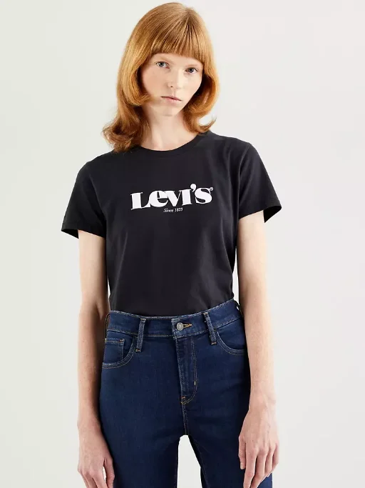 Levi's T-shirt da donna in cotone W 1873 173691250 nero