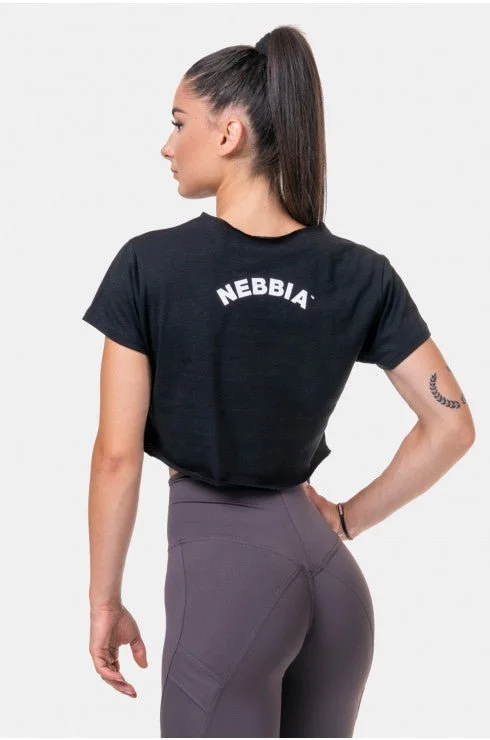 Nebbia Loose Fit & Sports Crop Top 583 - Black