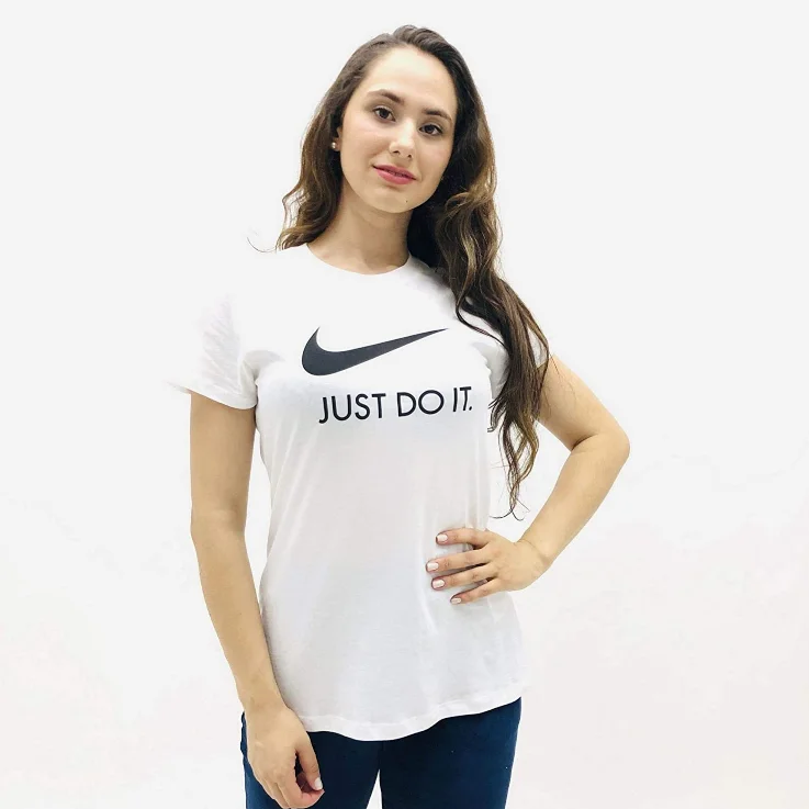 Nike T-shirt in jersey da donna W CI1383 100 bianco