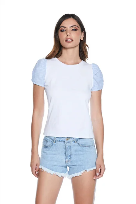 Relish T-shirt manica corta da donna Sargenz RDP2201016022 bianco