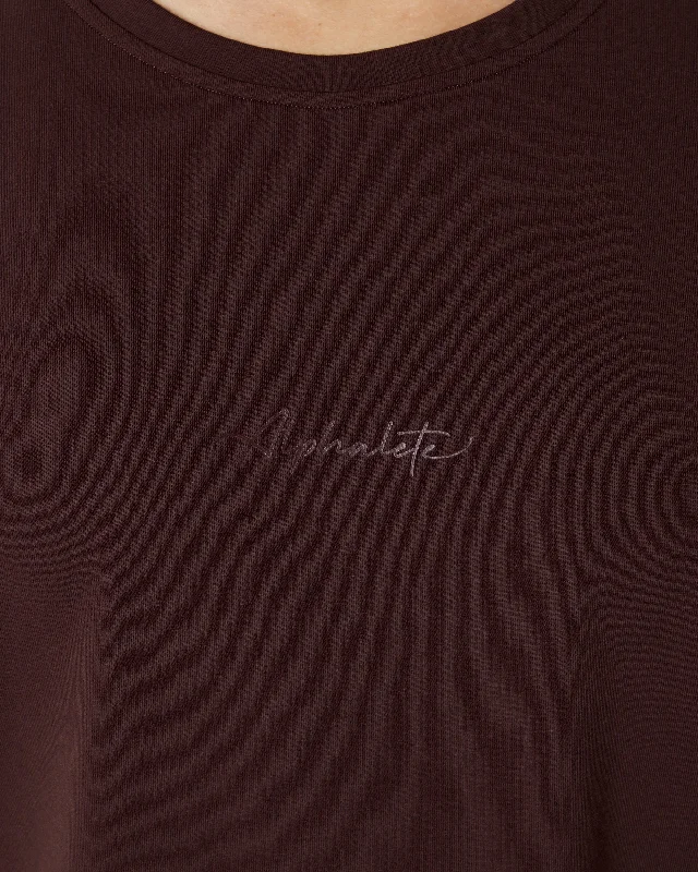 Signature Oversized Tee - Burgundy