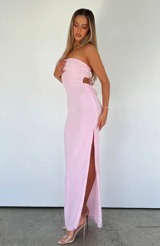 Leave You Alone Maxi Dress Baby Pink