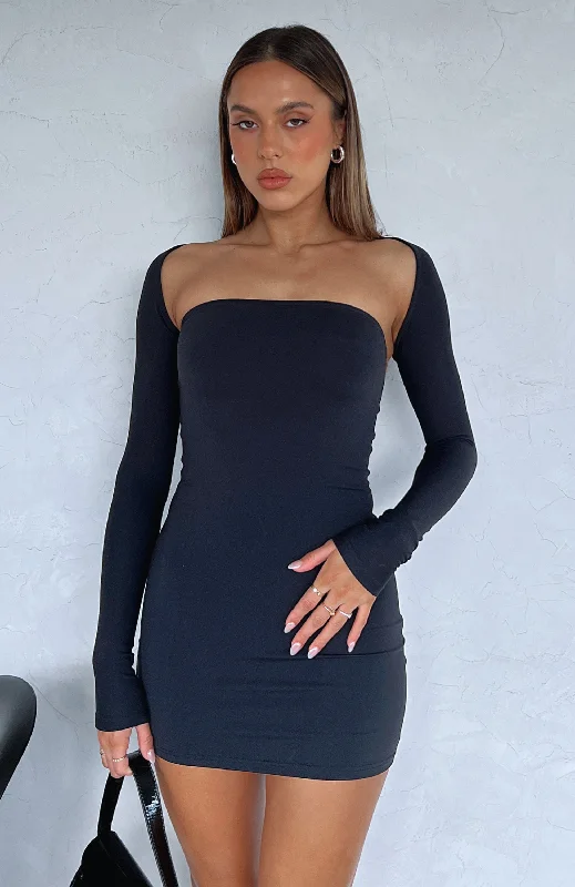 Stuck In Denial Two Piece Dress Black