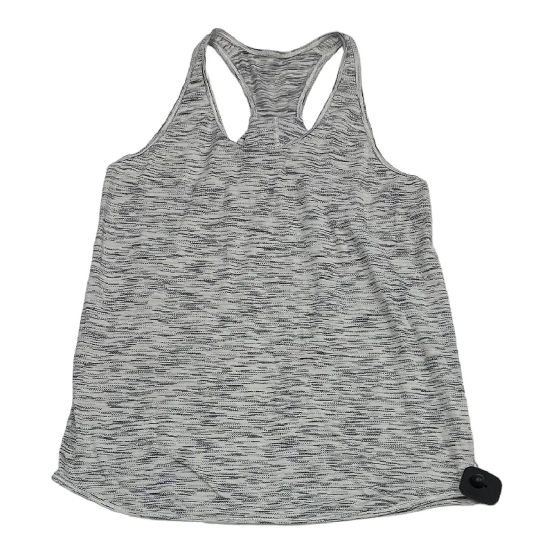 Athletic Tank Top By Lululemon In Black & White, Size: M