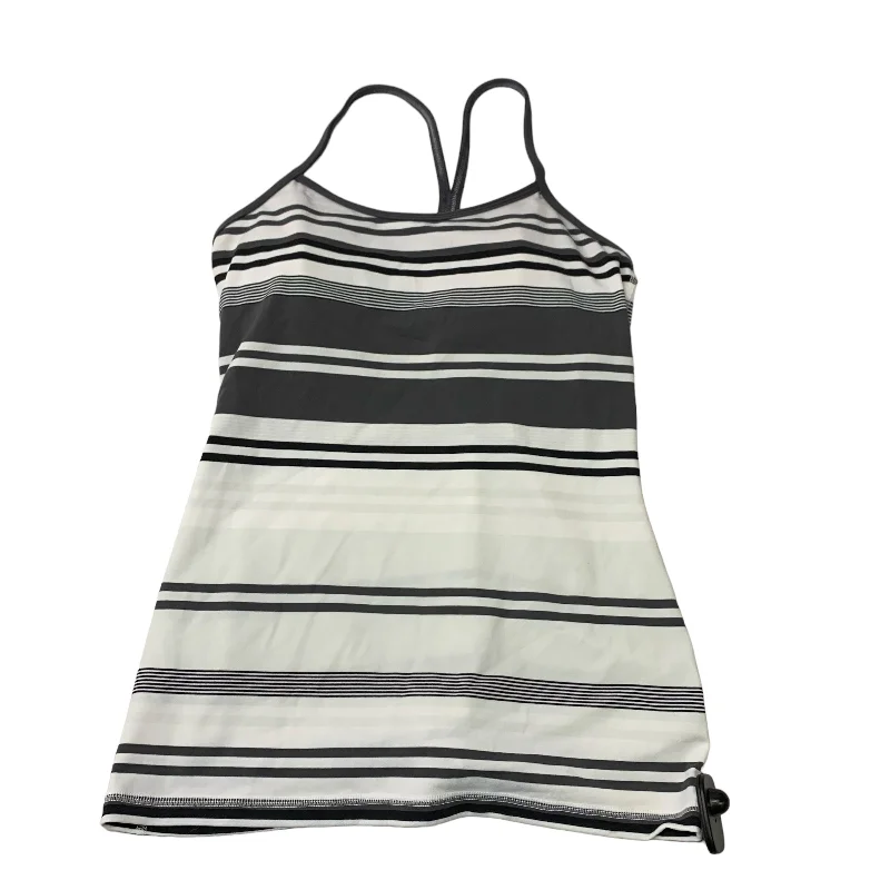 Athletic Tank Top By Lululemon In Grey & White, Size: S