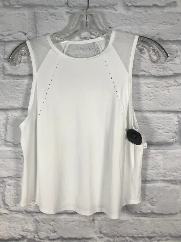 Athletic Tank Top By Lululemon In White, Size: S